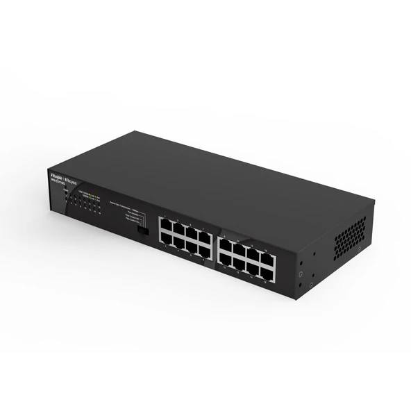 RUIJIE REYEE RG-ES116G-L 16 PORT 10/100/1000 YONETILEMEZ RACK MOUNT SWITCH METAL KASA - Resim 2