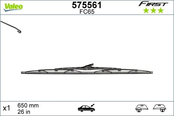 SİLECEK SÜPÜRGESİ 65cm x1 NORMAL TİP FİRST ÜNİVERSAL - 1