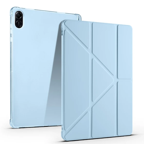 Honor Pad X8A Kılıf Zore Tri Folding Kalem Bölmeli Standlı Kılıf - 8