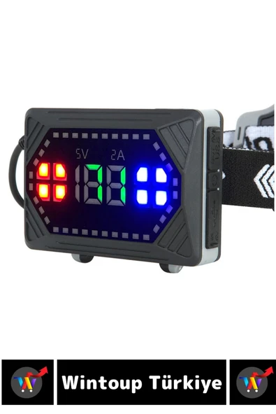 Profesyonel Kamp Avcı Balıkçı Deprem 9 Mod Aydınlatma 20000 Lümen Güçlü Işık KAFA LAMBASI - 2