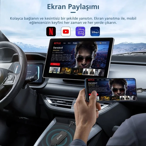 TechTic CarlinKit CarPlay&Android Auto Adaptörü Apple-Android Kablosuz Akıllı Carplay Dönüştürücü - 11