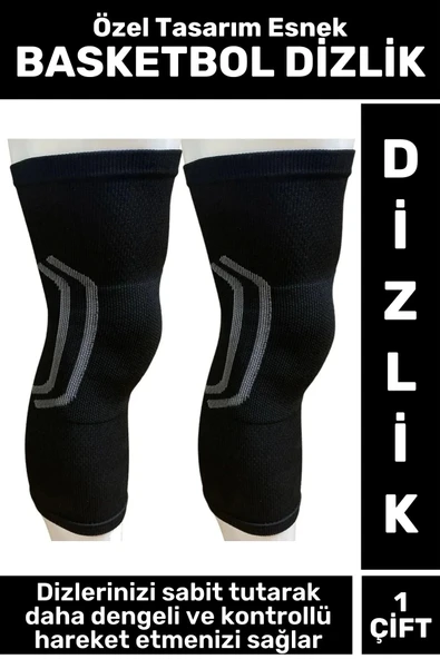Premium Yüksek Kaliteli Esnek Nefes Alabilen Terletmez Denge Sabitleyici BASKETBOL DİZLİĞİ M Beden