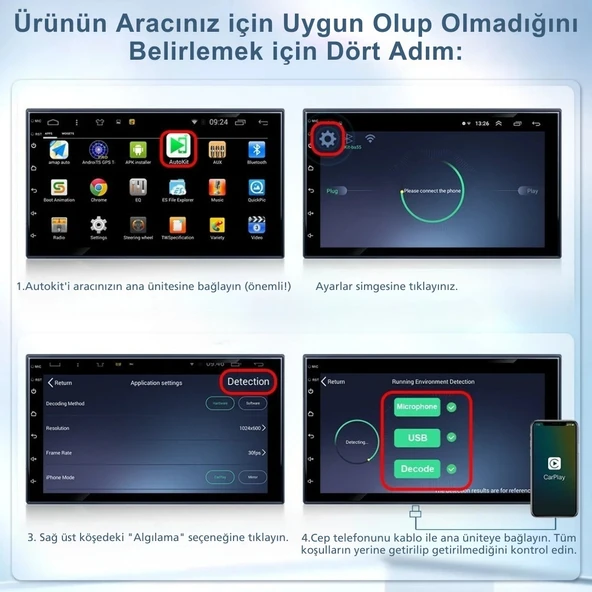TechTic CarlinKit CarPlay&Android Auto Adaptörü Apple-Android Kablosuz Akıllı Carplay Dönüştürücü - 8