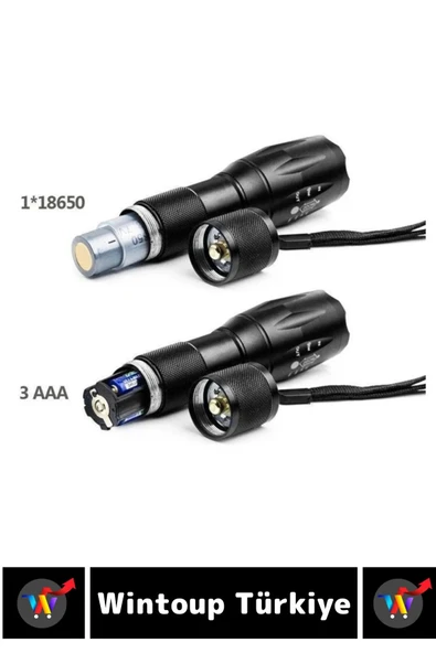 Profesyonel Kamp Avcı Güvenlik Okul Deprem Yüksek Mesafeli 3 Renk Güçlü Işık EL FENERİ - 5