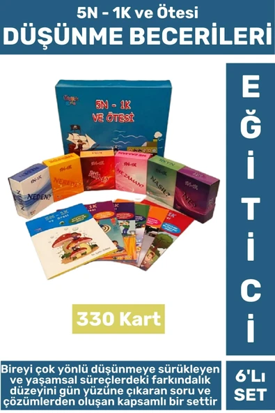 Premium Eğitici İletişim Farkındalık Dinleme Anlama Geliştirici 5N 1K DÜŞÜNME BECERİLERİ SERİSİ 6'lı