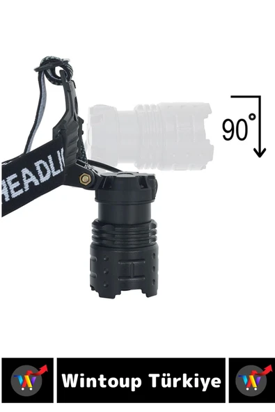 Profesyonel Kamp Avcı Balıkçı Deprem Yüksek Mesafeli 3 Modlu 8000 Lümen Güçlü Işık KAFA LAMBASI - 4