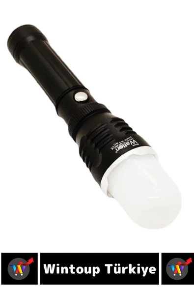 Özel Kamp Avcı Balıkçı Deprem 3 Kademeli Flaşörlü Mıknatıslı Güçlü Beyaz Işık Güvenlik EL FENERİ - 4