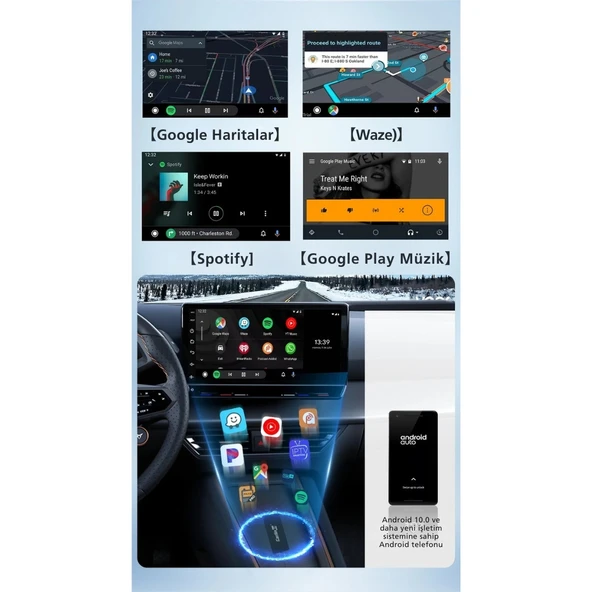 TechTic CarlinKit CarPlay&Android Auto Adaptörü Apple-Android Kablosuz Akıllı Carplay Dönüştürücü - 10
