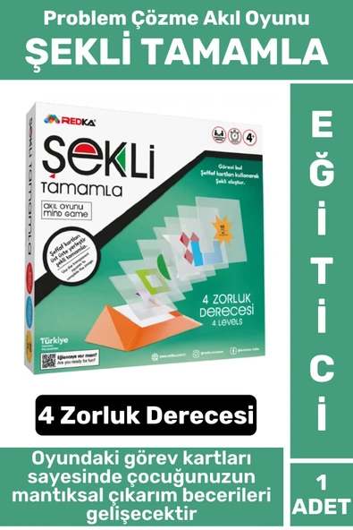 Eğlenceli Eğitici Görsel Algı Zeka Problem Çözme Becerisi Geliştirici Çocuk Oyun ŞEKLİ TAMAMLA ürün görseli