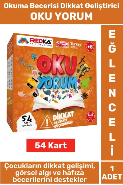 Premium Eğitici Dikkat Hafıza Okuma Becerisi Görsel Algı Geliştirici Eğlenceli Çocuk Oyun OKU YORUM ürün görseli