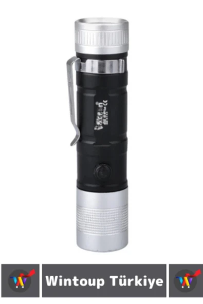 Premium Kompakt Kamp Avcı Balıkçı Deprem Enerji Tasarruflu Beyaz Işık Pilli Mini EL FENERİ - 2