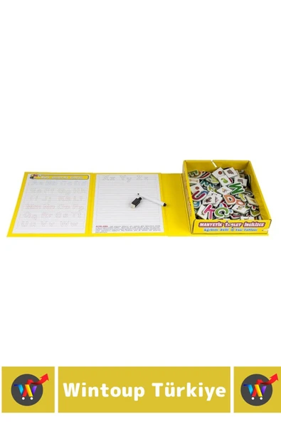 El-Göz Koordinasyonu Harf Kelime Dil Öğretici Silinebilir Yazı Kalemli MANYETİK TABLET İNGİLİZCE - Resim 4