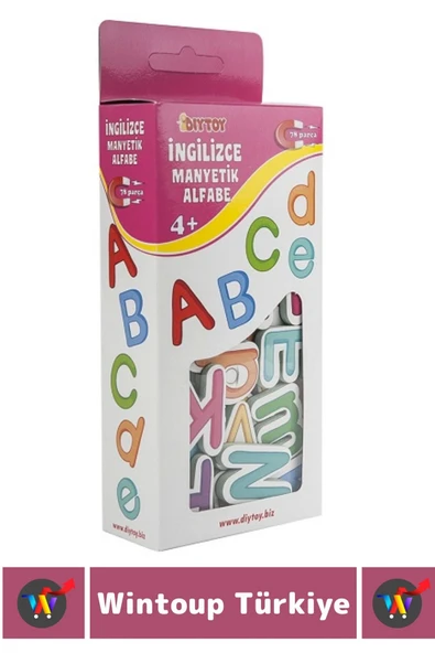 Eğitici Görsel Algı El-Göz Koordinasyonu Dil Öğrenimi 78 Parça Manyetik Harfler TÜRKÇE İNGİLİZCE - Resim 2