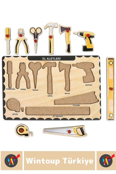 Premium Eğlenceli Eğitici Görsel Algı Problem Çözme Becerisi Çocuk Puzzle EL ALETLERİ - 2