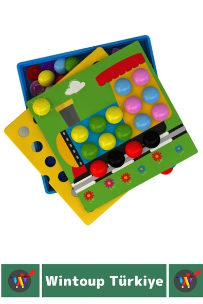 Premium Eğlenceli El Göz Koordinasyon Parça Bütün İlişkisi Kavrama Çocuk Eğitici Oyun RENGİNİ KEŞFET - Resim 2