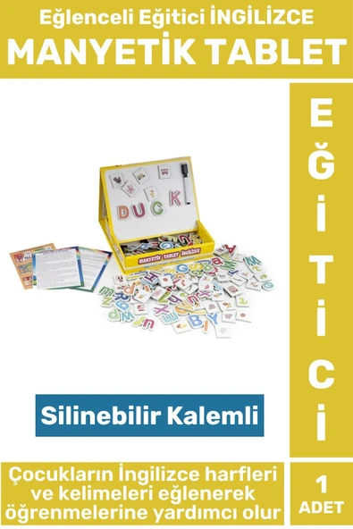 El-Göz Koordinasyonu Harf Kelime Dil Öğretici Silinebilir Yazı Kalemli MANYETİK TABLET İNGİLİZCE ürün görseli