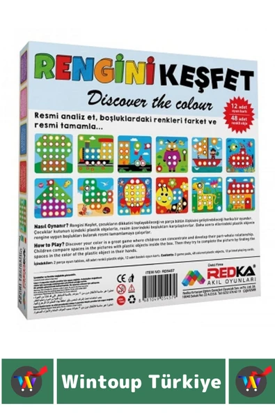 Premium Eğlenceli El Göz Koordinasyon Parça Bütün İlişkisi Kavrama Çocuk Eğitici Oyun RENGİNİ KEŞFET - Resim 5