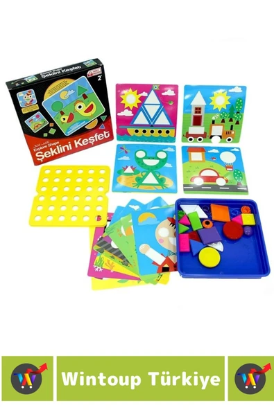 Premium Eğlenceli El Göz Koordinasyon Parça Bütün İlişkisi Kavrama Çocuk Eğitici Oyun ŞEKLİNİ KEŞFET - Resim 2