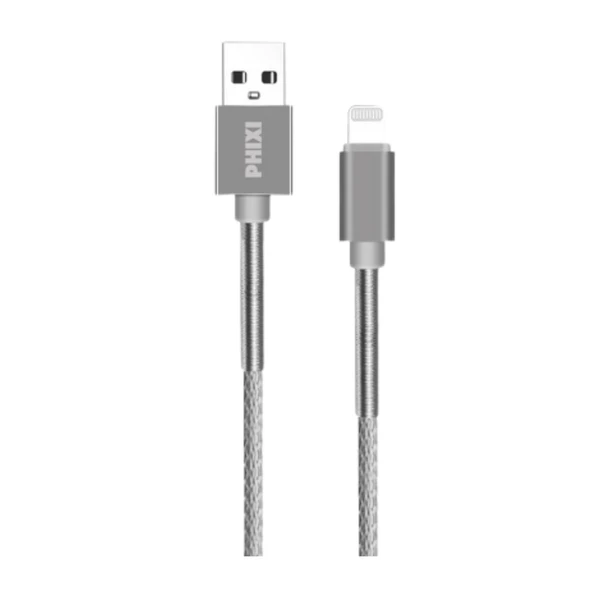Phixi Force CB610L Metal Örgü 100 Cm Lightning USB Şarj ve Data Kablosu