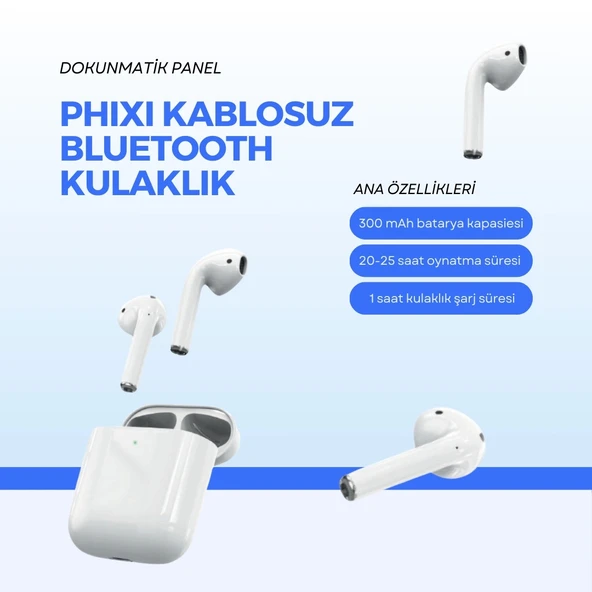 PHIXI S20 EARPODS KABLOSUZ BLUETOOTH KULAKLIK