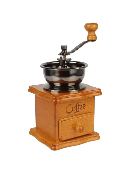 Ahşap Kahve Değirmeni - Ayarlanabilir Öğütme Boyutu - Kahve ve Baharat Öğütücü - 4