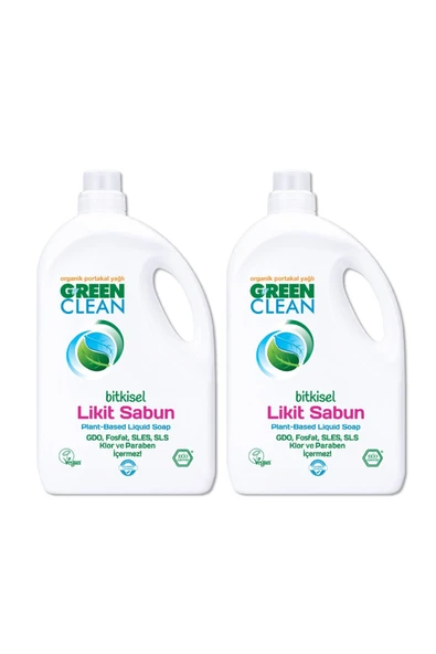 Green Clean Organik Portakal Yağlı Bitkisel Likit El Sabunu 2,75 lt 2'li ürün görseli
