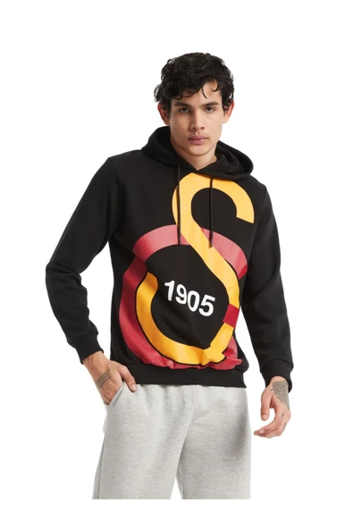 Galatasaray Orijinal Lisanslı Büyük Logo Kapüşonlu Erkek Sweat Hediyelik Ahşap Kutulu - 5