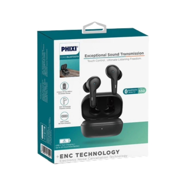 Phixi Force S50 ENC Dokunmatik Panelli Bluetooth Kulaklık - Güçlü Bas, Berrak Ses ve Uzun Pil Ömrü - 4