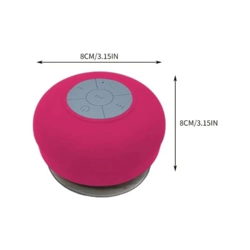 Vakumlu Su Geçirmez Bluetoothlu Mini Duş Hoparlörü - 3