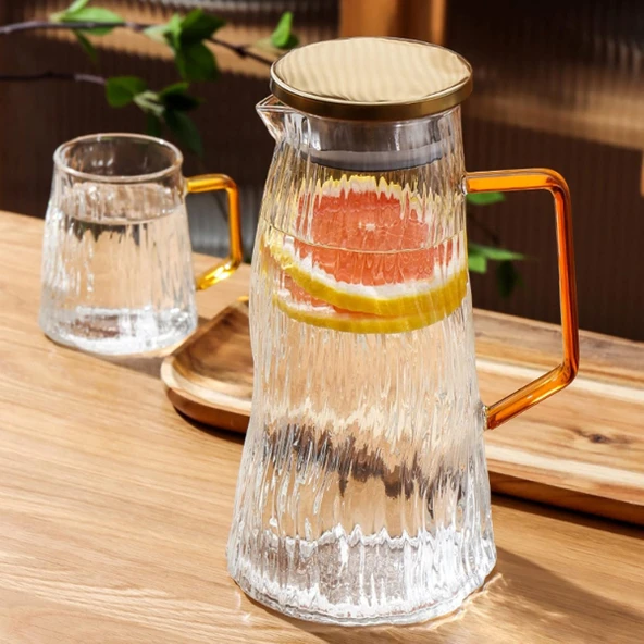 Çelik Kapaklı Cam Sürahi 1800 ml - 2