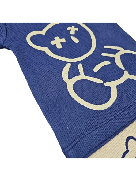 Ayıcık Desenli Erkek Bebek Şortlu Takım - 5