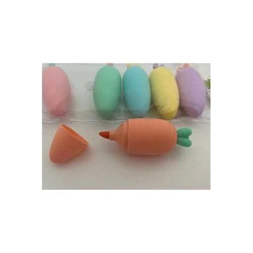 Havuç Tasarımlı Fosforlu Kalem Seti - 3