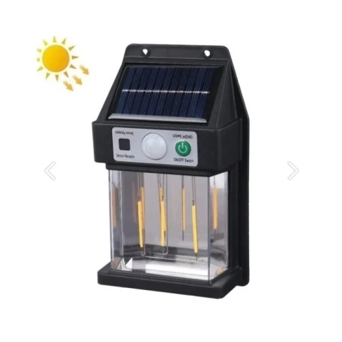 Güneş Enerjili Hareket Sensörlü Duvar Lambası - 2