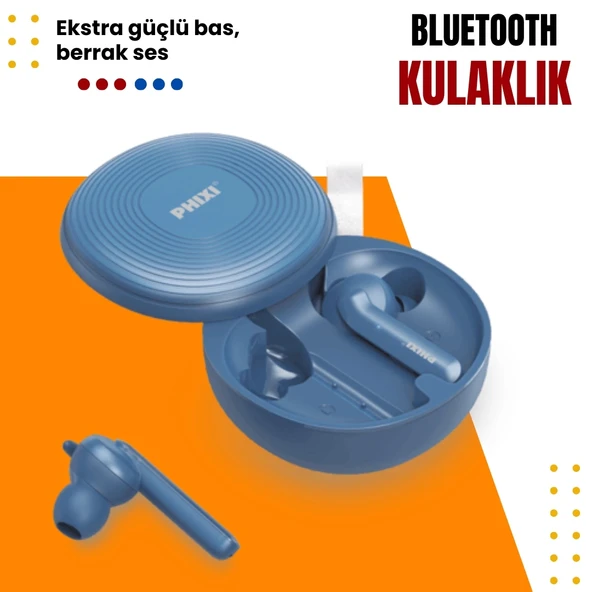 Phixi Force S10 TWS Kablosuz Bluetooth Kulaklık | Güçlü Bas, Berrak Ses, Yüksek Ses Kalitesi