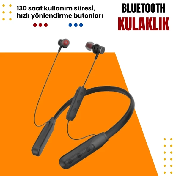 Phixi Force BL730 Boyundan Askılı Bluetooth Kulaklık - 130 Saat Kullanım Süresi, Hızlı Yönlendirme Butonlarıyla Kesintis