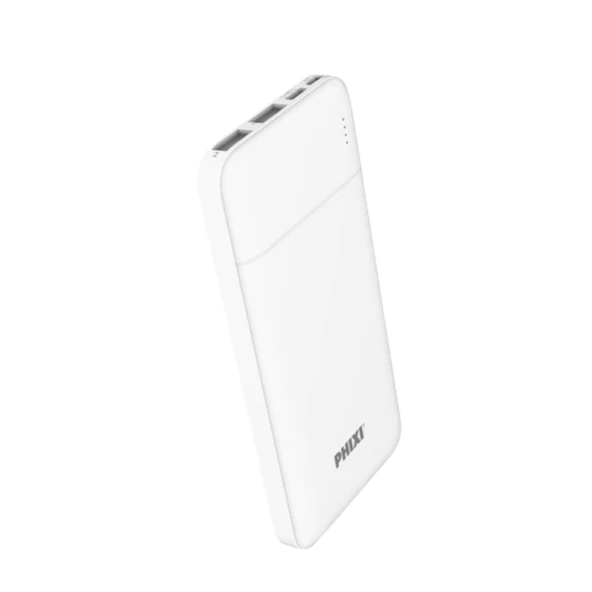 Phixi Basic P10 10.000mAh Slim Powerbank - Çift Çıkışlı, 2.1A Hızlı Şarj, Ergonomik Tasarım - 2