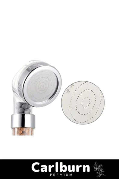 Premium Özel Zeolid Taşlı Yüksek Emisyon Güçlü Boncuklu Su Tasarruflu Kireç Önleyici Duş Başlığı - 3