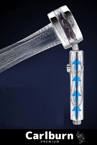 Sağlam Kopmaz Paslanmaz Turbo Duş Başlığı Basınçlı Ayarlanabilir Su Tasarrufu Hortum Mafsal Seti - 4