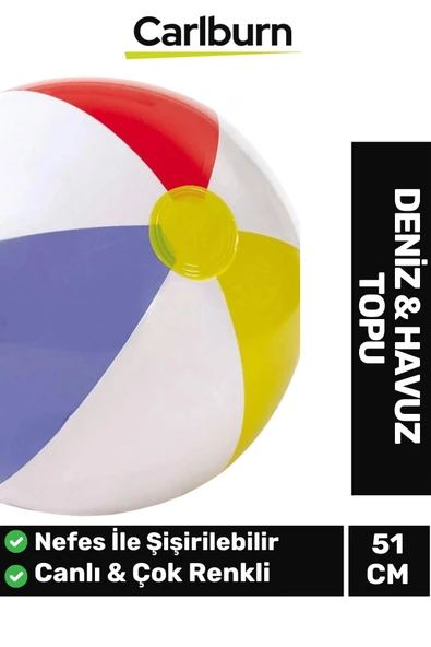 Özel Üretim Dilimli Canlı Çok Renkli Nefes Şişirilen Vinil Malzeme Üretimi 51 cm Deniz Havuz Su Topu - 3