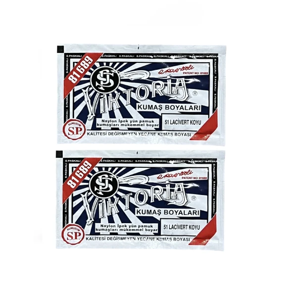 Koyu Lacivert Kumaş Boyası Viktoria 10gr 2Adet