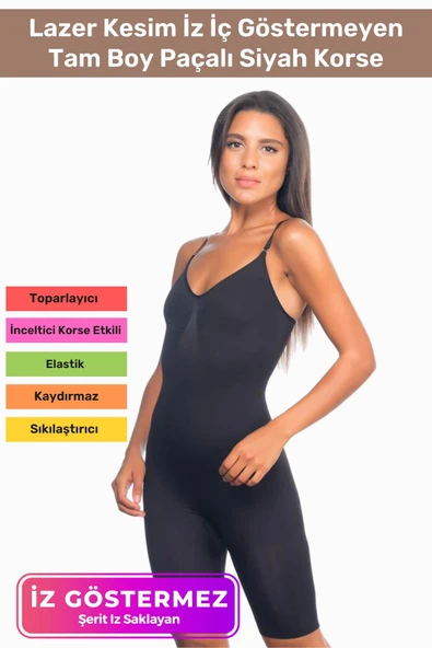 Özel Üretim Vücut Şekillendirici Toparlayıcı Sıkılaştırıcı Kadın Rahat Günlük Tam Boy Paçalı Korse ürün görseli