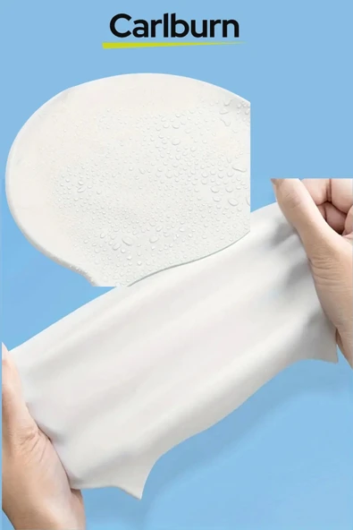 Özel Üretim Kaymaz Su Geçirmez Sızdırmaz Silikon Yüzücü Elastik Yüzme Şapkası Havuz Deniz Bonesi - Resim 3