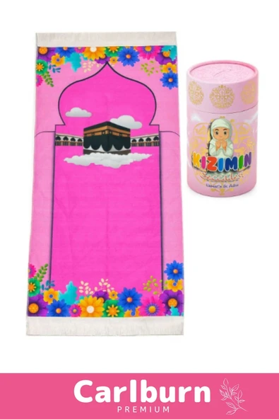 Namaza İlk Adım Kızımın Oğlumun Seccadesi Oyuncak Medine Görselli Fotoğraf Makinesi Tesbih Seti - 3