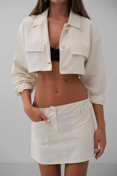 Kemer Detay Mini Etek - Resim 4