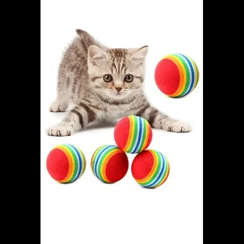Sünger Kedi Köpek Çiğneme Ve Oyun Topu 4 Adet ürün görseli 1