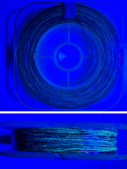 Eagenset Hazır Çapari Kombini Boru Sim Ultraviyole Uv Neon Koyu Yeşil - Kırmızı Makara - 2