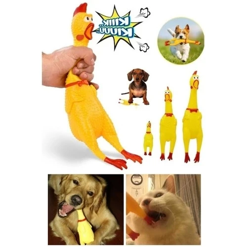 Ses Çıkaran Tavuk Kedi Köpek Oyuncağı 38 cm. ürün görseli 1