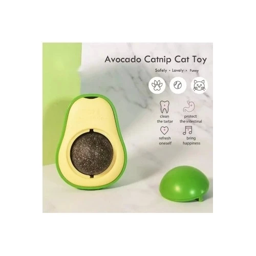 Avokado Tasarımlı Kedi Yalama Topu - Resim 3