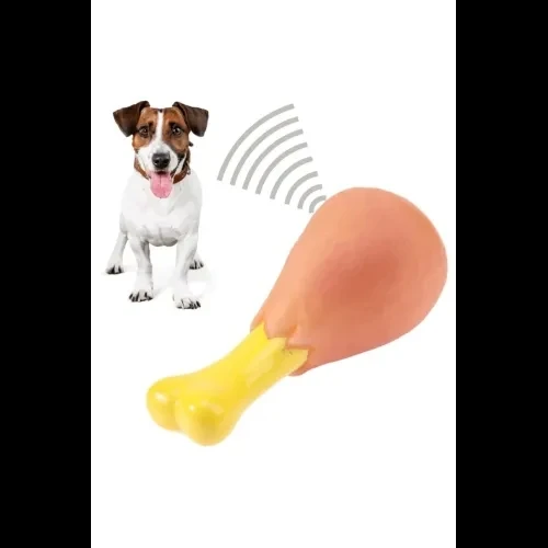 Köpekler İçin Sesli Oyuncak Tavuk Butu - Resim 3