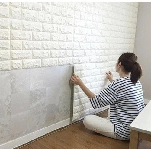 3D Tuğla Desenli Kendinden Yapışkanlı Duvar Paneli 58x38 cm ürün görseli